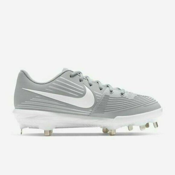 Nike Women's Lunar Hyperdiamond 3 Pro Grey Metal Softball Cleats Size 8 - Picture 2 of 7